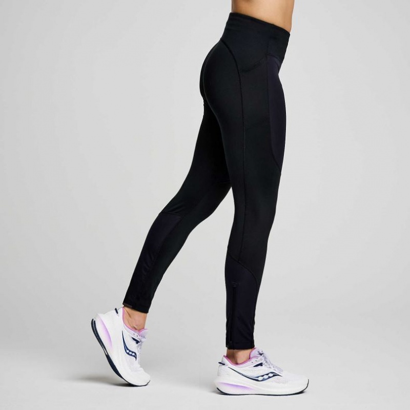 Saucony Runshield Strumpfhose Damen Schwarz | SCHWEIZ IXMVF