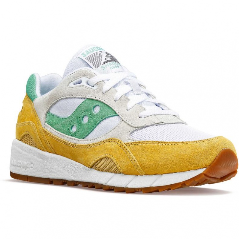 Saucony Shadow 6000 Sneaker Damen Weiß Gelb Grün | SCHWEIZ ZQRJW