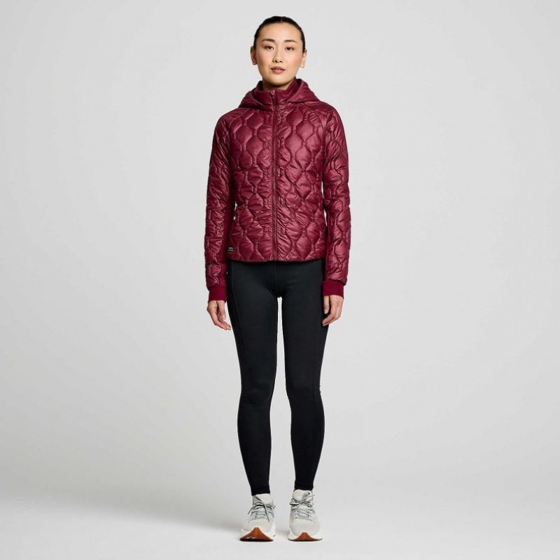 Saucony Solstice Oysterpuff Jacke Damen Bordeaux | SCHWEIZ DXHEG