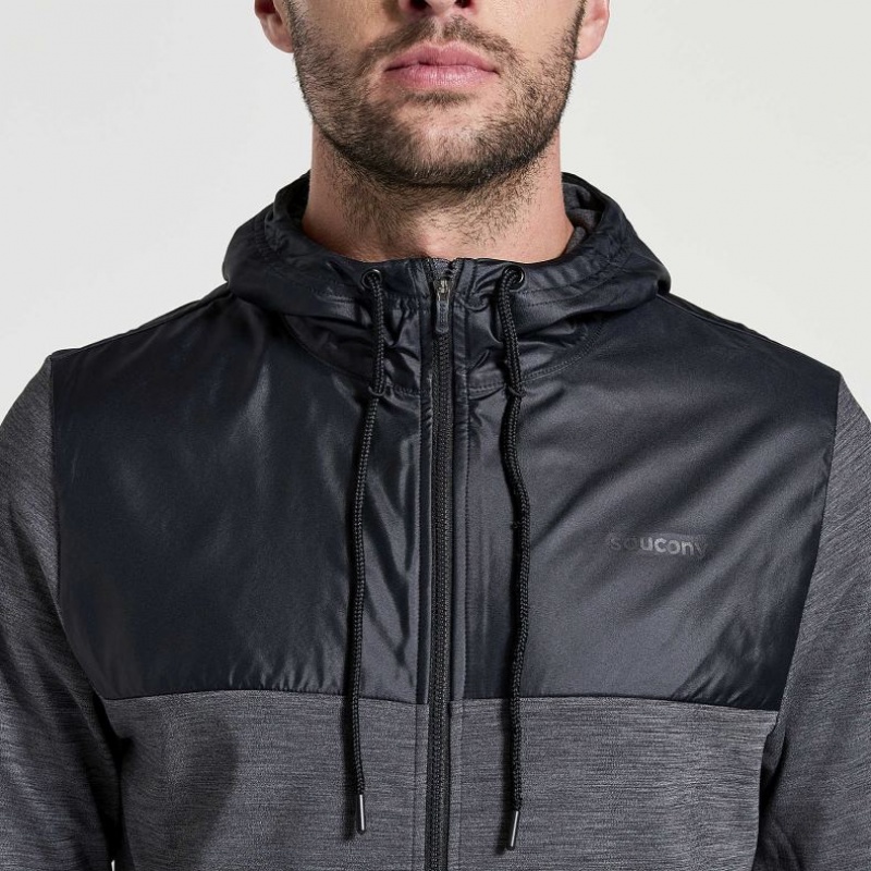 Saucony Solstice Zip Hoodie Herren Schwarz | SCHWEIZ BFLXV