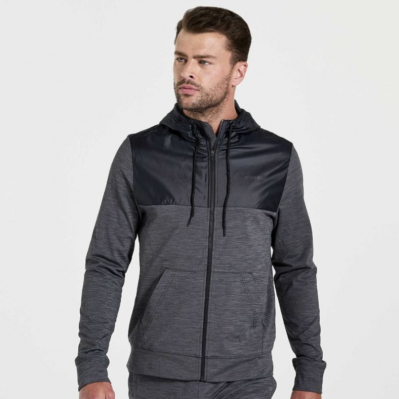 Saucony Solstice Zip Hoodie Herren Schwarz | SCHWEIZ BFLXV