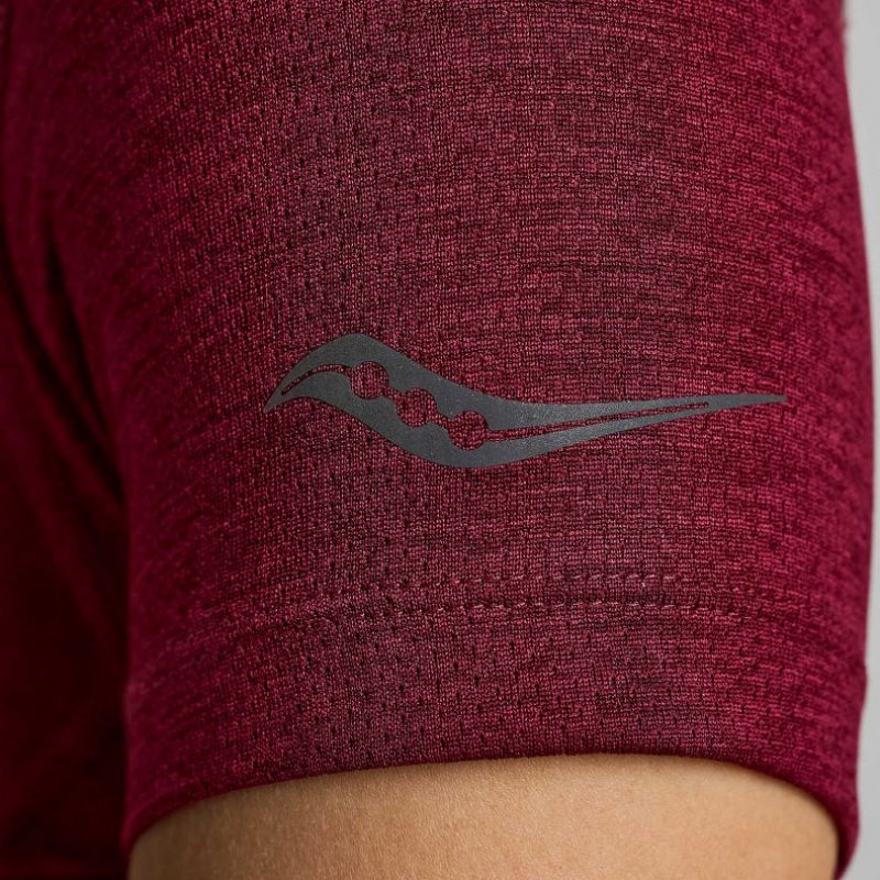 Saucony Stopwatch Graphic Kurzes Sleeve T-Shirt Damen Rot | SCHWEIZ YMGKR