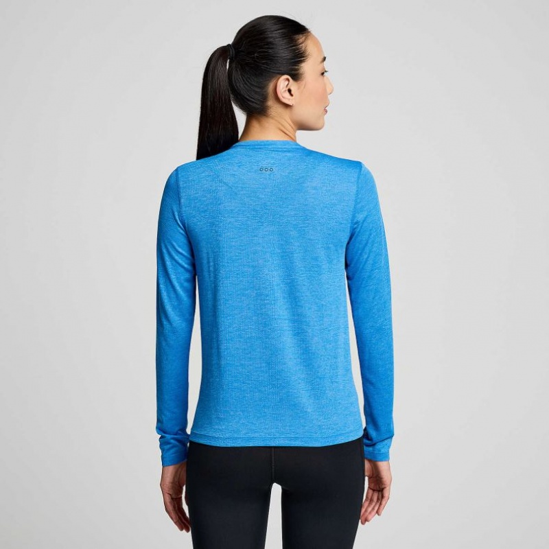 Saucony Stopwatch Long Sleeve T-Shirt Damen Blau | SCHWEIZ RYMKB