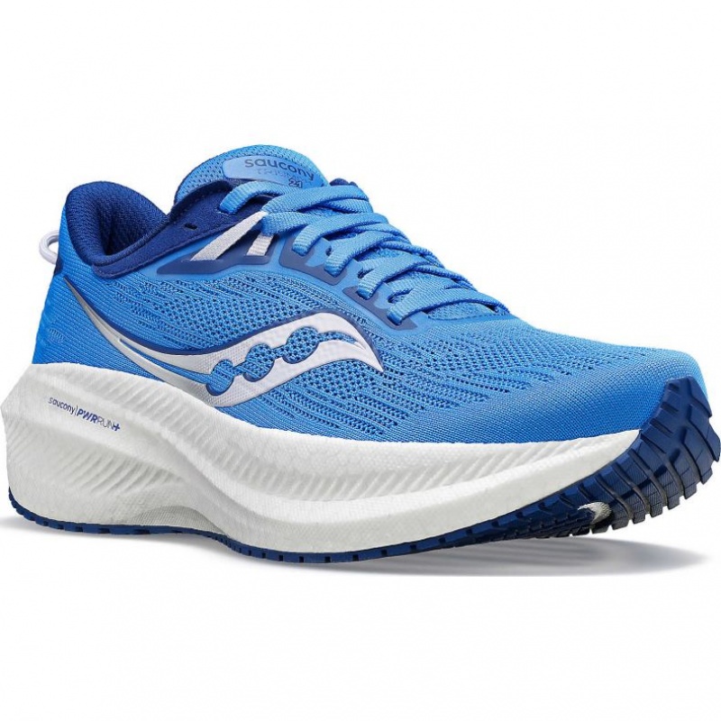 Saucony Triumph 21 Laufschuhe Damen Blau | SCHWEIZ BSWEC