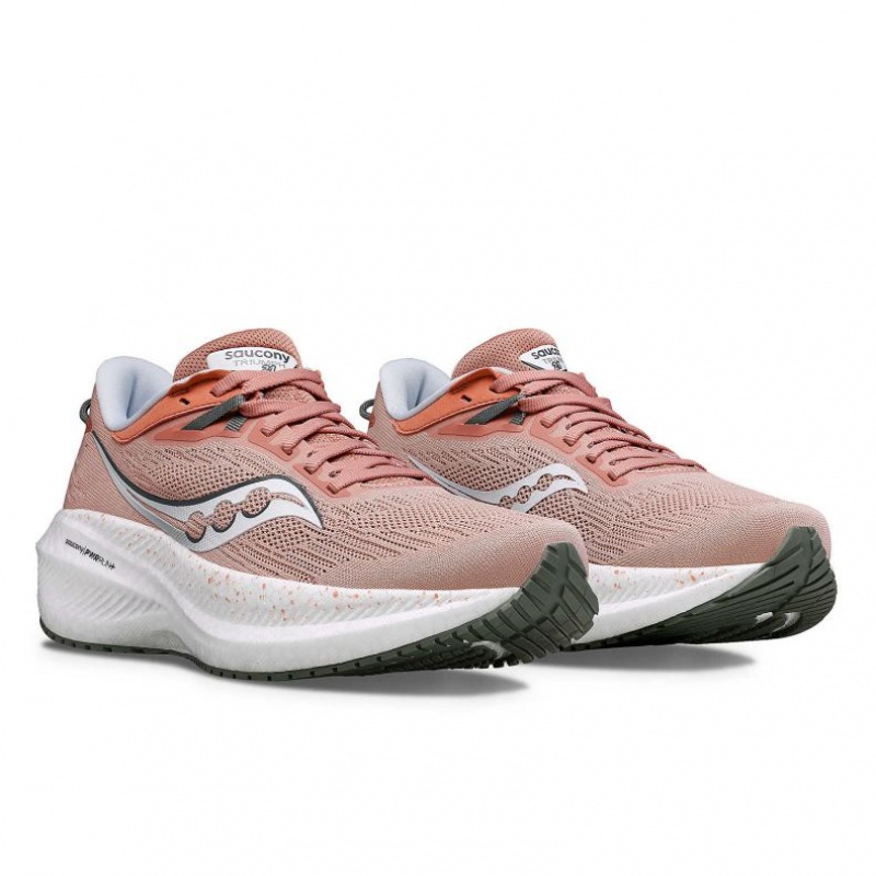 Saucony Triumph 21 Laufschuhe Damen Koralle | SCHWEIZ UIVGF