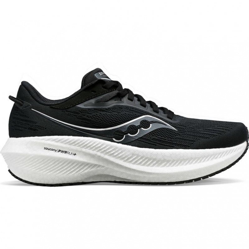 Saucony Triumph 21 Wide Laufschuhe Damen Schwarz Weiß | SCHWEIZ HXRCK