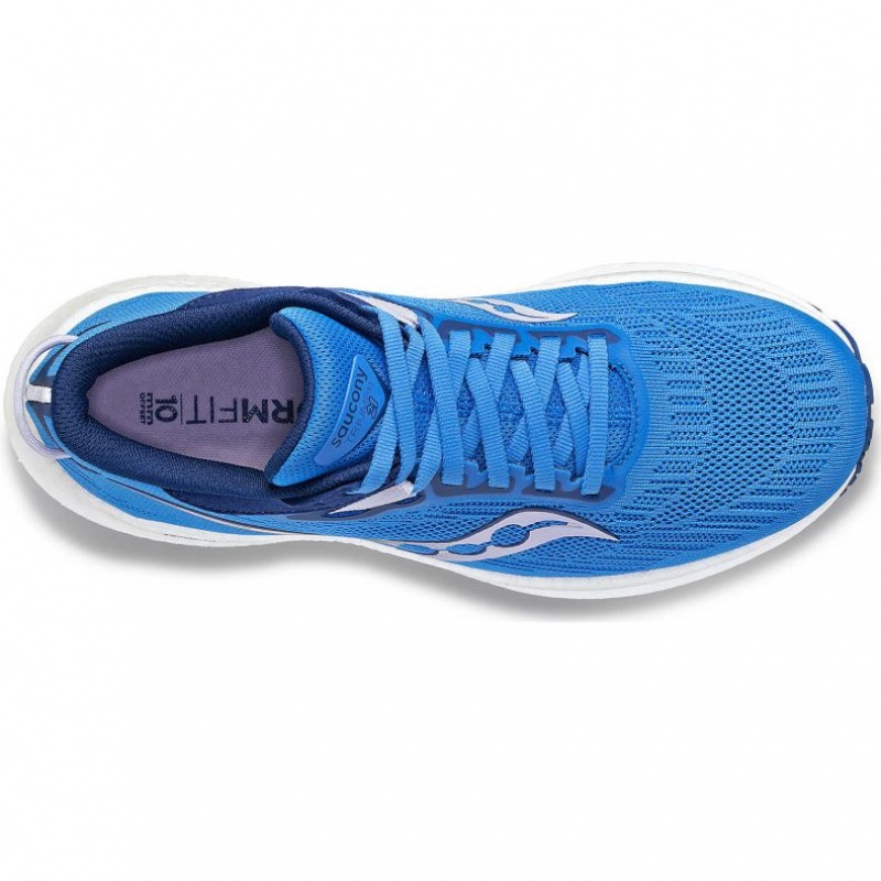 Saucony Triumph 21 Wide Laufschuhe Damen Blau | SCHWEIZ SZFDW