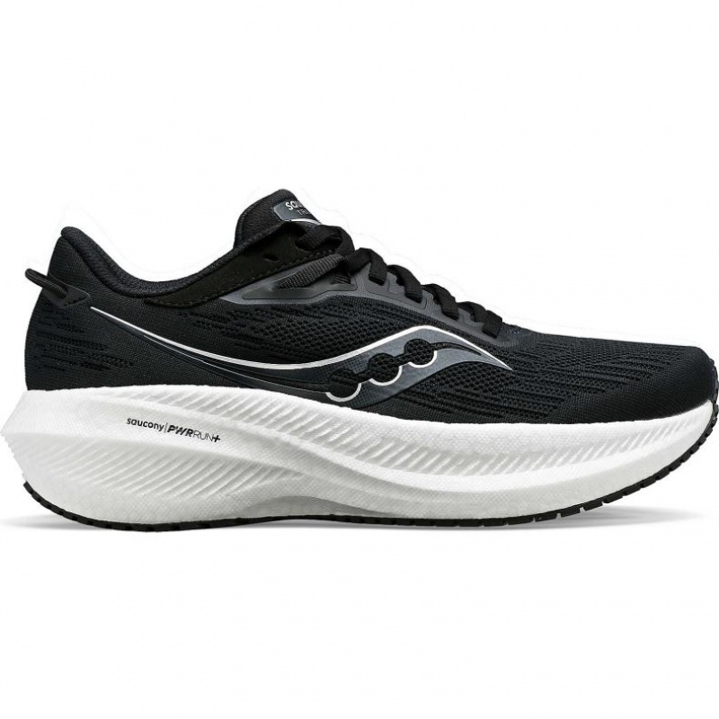 Saucony Triumph 21 Wide Laufschuhe Herren Schwarz Weiß | SCHWEIZ CPAQF