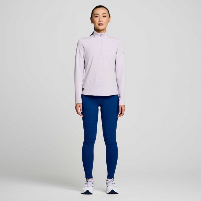 Saucony Triumph 3D 1/2 Zip Sweatshirt Damen Lila | SCHWEIZ YHRZL