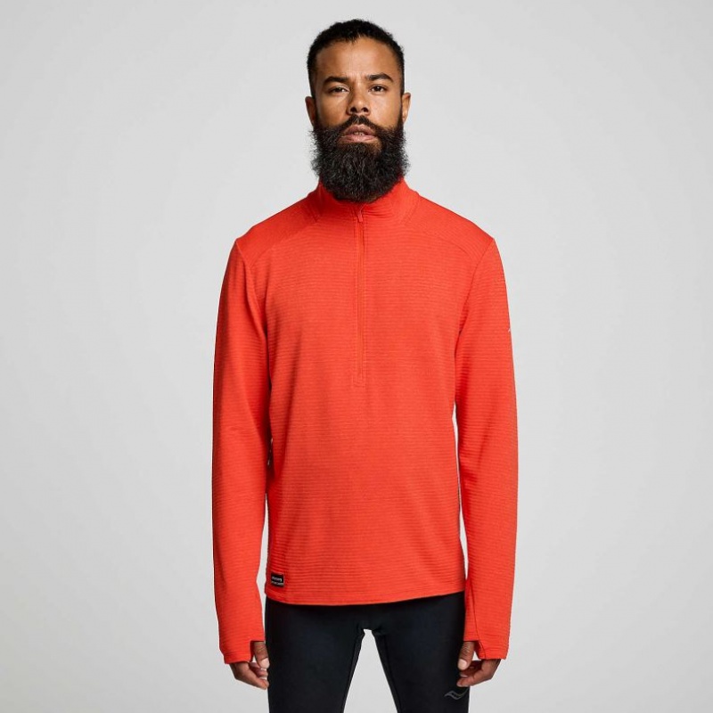 Saucony Triumph 3D 1/2 Zip Sweatshirt Herren Orange | SCHWEIZ NIJXR