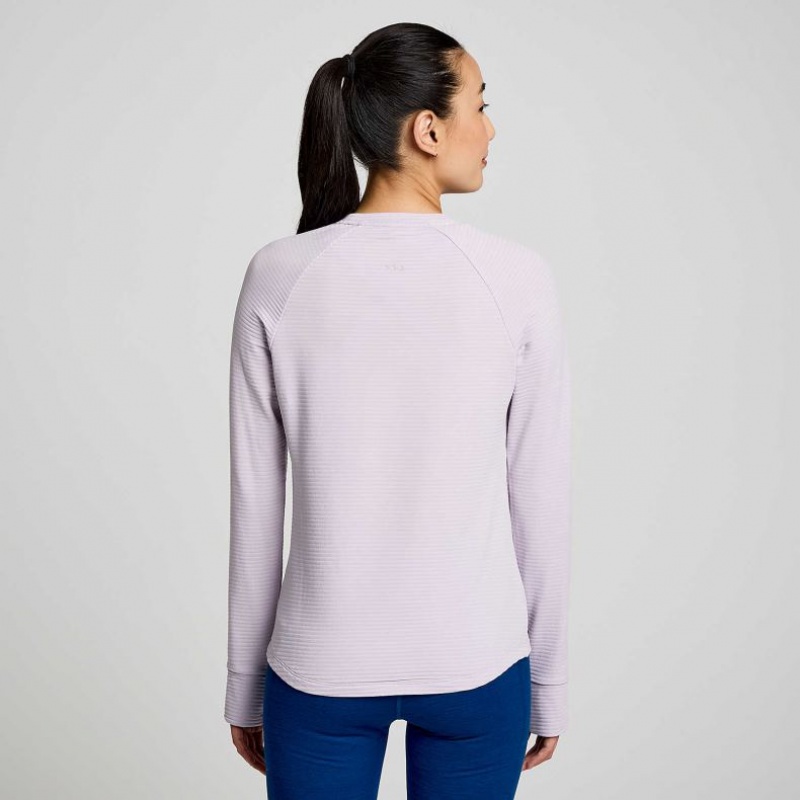 Saucony Triumph 3D Crew Sweatshirt Damen Lila | SCHWEIZ IFSLU