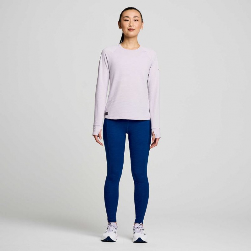 Saucony Triumph 3D Crew Sweatshirt Damen Lila | SCHWEIZ IFSLU